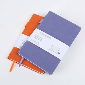 Cuaderno de Cuero PU Personalizado Promocional, Tapa Dura, Grabado, con Forro, Encuadernación, Correa Elástica y Logotipo - Product Image 2