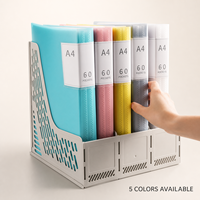 Carpeta de Archivo Transparente A4 con Bolsillos, Organizador de Documentos de 20-100 Hojas para la Escuela, Oficina, Exámenes y Certificados