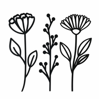 Holz-Blumen-Wanddekor-Set, Lasergeschnittene Botanische Kunst, Minimalistische Pflanzen-Wanddekoration, OEM Großhandel, Blumen-Wandkunst