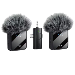 ไมโครโฟนไร้สายแบบหนีบปกเสื้อ F11-2 3-in-1 รุ่นโลหะ ชนิด Type C แบบแฮนด์ฟรี สำหรับการสัมภาษณ์ทางโทรศัพท์ การเดินทางบนท้องถนน และการรายงาน - Product Image 1