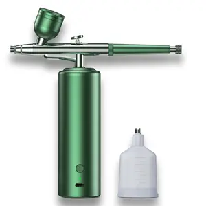 Draadloze Oplaadbare Draagbare Airbrush Make-Up Compressor Airbruh Kit Airbrush Machine Met Lucht Voor Cake Kit