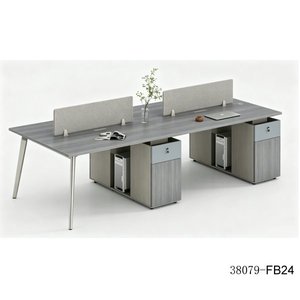 Bureau d'ordinateur moderne en bois avec armoire de rangement, mobilier de bureau autoportant 38079-E06X - Product Image 4