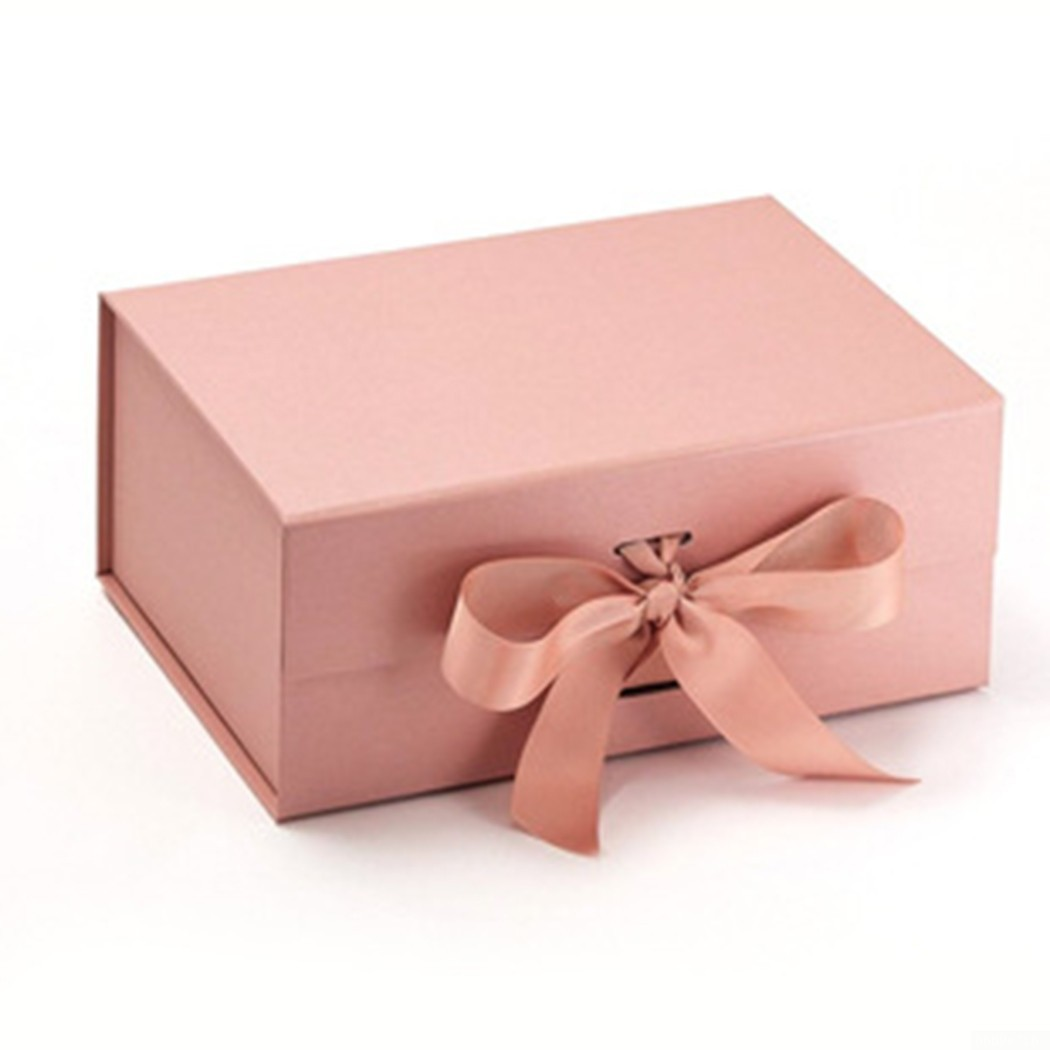 pink rose gold magnetic closure gift box