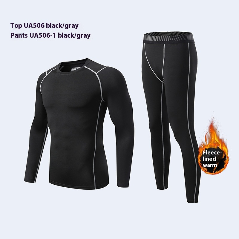 Top UA506 nero/grigio+pantaloni UA506-1 nero/grigio