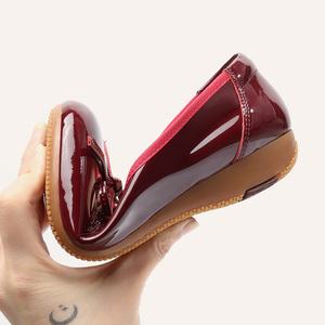 <span class=keywords><strong>Ballerine</strong></span> Casual da <span class=keywords><strong>Donna</strong></span> in Pelle Verniciata Comode per Primavera/Estate con Suola Morbida e Design a Punta Bassa - Product Image 4