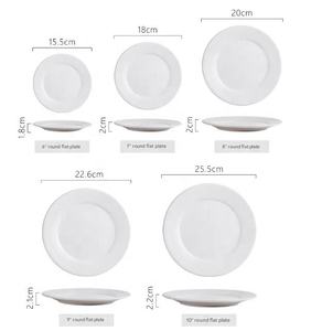 Plato de Porcelana Blanca de 8 Pulgadas <span class=keywords><strong>para</strong></span> Cena, Venta al por Mayor |   Uso <span class=keywords><strong>en</strong></span> Hoteles y Restaurantes |   Vajilla de Cerámica Resistente |   Apto <span class=keywords><strong>para</strong></span> microondas y lavavajillas - Product Image 5
