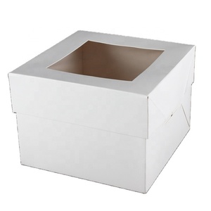 Wholesale High Quality Plain White Tall <b>Cake</b> <b>Box</b> With clear Window - Product Image 3
