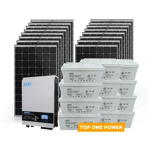 Renewableエネルギー7000ワットオフグリッドソーラーシステムホーム太陽エネルギーシステムと7kw Accessoriesパネル/バッテリー/コントローラ/インバータ