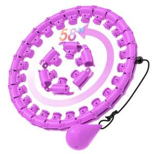 Cerchi di allenamento per donne regolabili <span class=keywords><strong>Hula</strong></span> Circle in plastica ponderata per adulti - Product Image 6