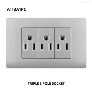 Interrupteur et prise murale ultra-minces, norme américaine, panneau PC ignifuge, avec interrupteur USB/Type-C et prise de courant - Product Image 4