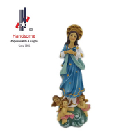 Personnalisable 6 Pouces Polyrésine Divine Enfant Infantile Statue Art Déco Décoration de La Maison Nativité Scène Résine Moules Vierge Maria