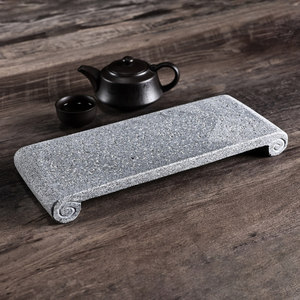 Kung Fu Tea Tray Stone Flat Dry Brewing Stand New Chinese Style Retro Heat Resistant Tea Set Afternoon Tea - Product Image 4