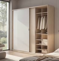 Armoire coulissante personnalisable pour la maison, l'hôtel, la villa et la chambre à coucher Armoire à vêtements extensible en bois