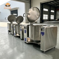 Panci Induksi Elektromagnetik Full Bridge 150-500L yang Dapat Disesuaikan, Tahan Lama, Cocok untuk Pabrik Makanan Prefabrikasi Besar