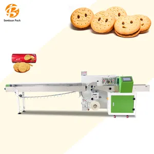 Multifunctional Pillow Flow Wrapping Dumplings Coffee Cup Biscuit Cutlery Set Packing Paper Flowpack Cards Packaging Machine
