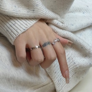 S925 Sterling Silver Irregular <b>Open</b> <b>Ring</b> Minimalist Design Women's Jewelry Everyday Wear - Product Image 5