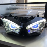 Feux avant LED Premium 2018-2023, ensemble de phares LED Devil Eye modifiés pour Kawasaki Ninja 400