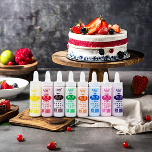70g yenilebilir gıda sınıfı renklendirici toz 8 meyveli renkler kek dekorasyon için şişe gıda renk katkı içinde paketlenmiş - Product Image 1