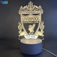RCHG DIY, lumière de nuit en acrylique 3D créative personnalisée, designs de clubs de football