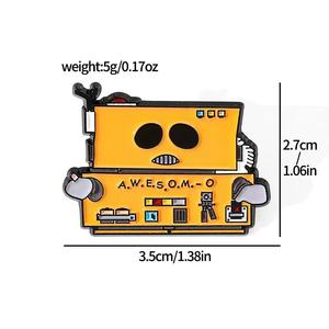Pin Logam Kartun Grosir, Souvenir Film Seru, Merchandise Seri Robot, Bros Logam Unik, Pin Alien Lucu dari Paduan Logam - Product Image 6