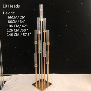 <b>Wedding</b> <b>Candle</b> Holders Table Decorations 10 Heads Gold Acrylic <b>Candle</b> Holder for Party - Product Image 4