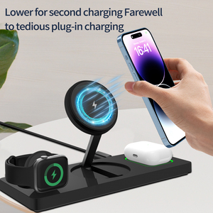 Più venduto 15W supporto magnetico per telefono <span class=keywords><strong>caricatore</strong></span> Wireless 3 1 2025 Dropshipping <span class=keywords><strong>iPhone</strong></span> <span class=keywords><strong>compatibile</strong></span> con accessori per auricolari - Product Image 4