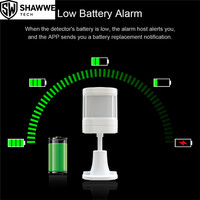 Sistema de Alarma Inalámbrico con Sensor de Movimiento PIR, Material ABS, Diseño Portátil, Control por Aplicación, para Seguridad del Hogar