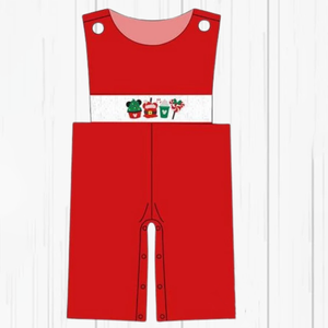 Noël <span class=keywords><strong>frère</strong></span> <span class=keywords><strong>et</strong></span> soeur tenues assorties coton de haute qualité rouge classique avec pantalon à carreaux vert broderie personnalisable - Product Image 4
