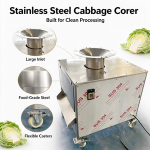 Máquina Comercial de Acero Inoxidable para Quitar Núcleos de Col y Lechuga, Cortadora de Col China, Precio de Venta Caliente - Product Image 1