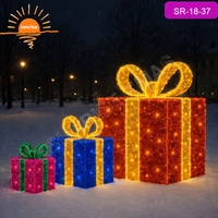 Boîte-cadeau interactive à LED avec motif lumineux pour la décoration de Noël en extérieur, les événements commerciaux et les projets de spectacle lumineux personnalisés pour les fêtes.