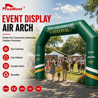 Arche gonflable FEAMONT résistante au vent et hermétique pour la décoration de la ligne de départ de la course de bienfaisance, base renforcée stable