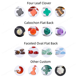 13*13*2mm 8*2mm gemas sintéticas transparentes piedras de cristal de trébol de cuatro hojas reales para joyería - Product Image 6