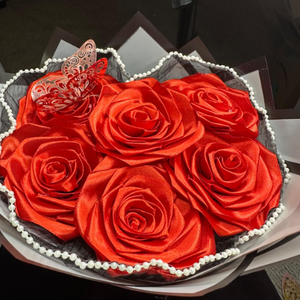 Nuovo Arrivo All'Ingrosso: Nastro in Raso di Poliestere Rosa da 4cm per San Valentino, Festa della Mamma, Matrimoni, Halloween, Bouquet Regalo e Biglietti d'Auguri - Product Image 6