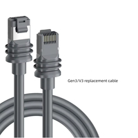 Kabel CAT 5e Starlink V3/Gen3 Berkualitas Tinggi 23M/75FT Konduktor Tembaga Single-Mode/Multi-Mode Fiber untuk Kit Internet Satelit