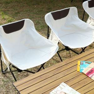 Custom Logo Modern Outdoor Folding Chair with Cup Holder Portable Metal Camping and Picnic <b>BBQ</b> Lounge for Workshops - Product Image 3