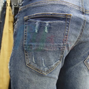 بنطلون جينز رجالي عالي الجودة مرقع بالدانيم بنطلون جينز رجالي ممزق جودة عالية - Product Image 6