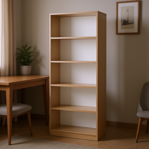 Bibliothèque Benzoni à 4 étagères en bois, style minimaliste, pour bureau, type sur pied - Product Image 2