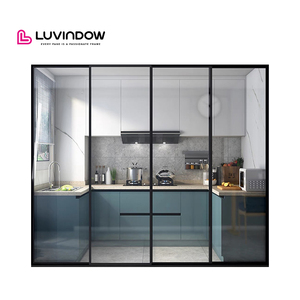 Cửa Trượt Bằng Nhôm Hai Lớp Khí Nén Tự Động Tự Đóng Mới Kính Ba Lớp Thấp Thiết Kế Mới Cửa Trượt Bằng Nhôm - Product Image 1