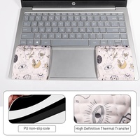 Tapis de bureau antidérapant bleu uni avec double repose-poignets en mousse à mémoire de forme pour clavier et souris, idéal pour le bureau et la maison - En stock