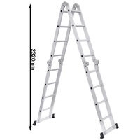 Escabeau pliable multifonctionnel en alliage d'aluminium avec verrouillage de sécurité Echelle en alliage d'aluminium