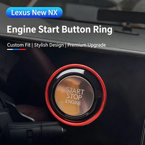 Premium Aluminium Single Color Ignition Start Button Ring Trim for RX350h RX450H RX500H NX260 <b>Interior</b> Mod Decor - Product Image 2