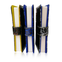 Cahier de haute qualité A5 Business gravé en cuir avec une boucle de stylo