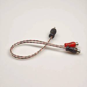 Factory wholesale <b>car</b> audio signal Y-splitter 1-to-2 male-to-female copper RCA cable transparent color - Product Image 1