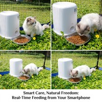 Distributeur automatique de nourriture pour animaux de compagnie intelligent avec caméra HD 1080P, WiFi double bande 2,4G 5G, bol en acier inoxydable, contrôle par application, 4L
