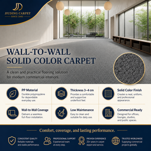 Solid Colors <b>Carpet</b> Wall to Wall Hotel <b>Carpet</b> Modern Style Low Pile Tufted Stain Resistant Commercial Office Use - Product Image 3