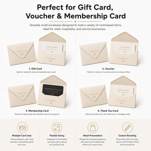 Enveloppes en papier texturé élégantes à rabat en V, personnalisées avec impression de marque et dorure à chaud, pour cartes cadeaux, coupons de membre et bons de réduction – Vente en gros - Product Image 5