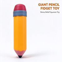 Crayon géant anti-stress, jouet souple en TPR TPE de 28-35 cm, jouet à presser pour les plus de 14 ans