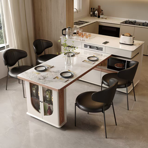 ชุดรับประทานอาหารแบบทันสมัยเฟอร์นิเจอร์ห้องครัวเก้าอี้เกาะเก้าอี้โต๊ะอาหาร4ที่นั่ง - Product Image 1