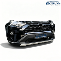 Kit de carrocería delantera de segunda mano de fábrica original para Toyota RAV4, conjunto de parachoques delantero, radiador Geshan, faros LED, labio delantero, capó