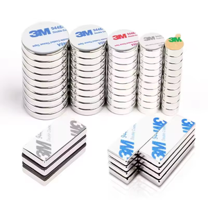 Imán de Neodimio de Alto Rendimiento, Material Magnético Personalizado N35-N52, Potente Imán Redondo en Forma de Disco con Adhesivo de 3 mm - Product Image 1
